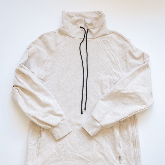 Varley Atlas Mockneck Sweatshirt Size XS Side Zippers Pockets Relaxed Fit - Picture 1 of 5